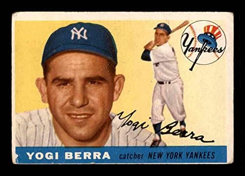 198 Yogi Berra HOF - 1955 Topps Beyzbol Kartları (Yıldız) Dereceli G / VG-Beyzbol Slabbed İmzalı Vintage Kartlar