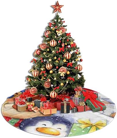 LVeShop Noel Baba Penguen Noel Ağacı Etek Lüks Yuvarlak Kapalı dış mekan matı Rustik Noel Ağacı Tatil Süslemeleri（30/36/48