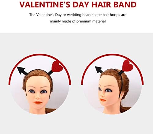 VALİCLUD 2 adet Aşk Kalp Şeklinde Kafa Bandı Sevgililer Günü Saç Çember Kafa Boppers Şapkalar Saç Aksesuarları Düğün