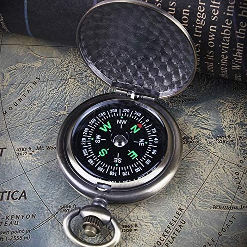 LİUJUN Vintage Çinko Alaşım Pusula El İşaretçi Tipi cep saati Tasarım Açık Yürüyüş Navigasyon Çocuk Hediye