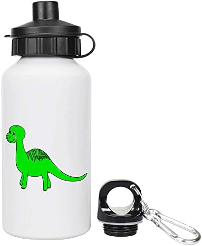 Azeeda 400ml 'Yeşil Dinozor' Çocuklar Yeniden Kullanılabilir Su / içecek şişesi (WT00058344)