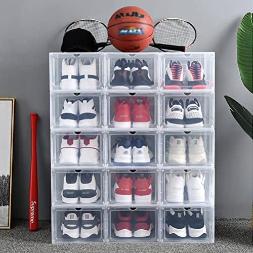 DOITOOL Ayakkabı Kutuları Temizle Sneaker Saklama Kutuları Manyetik Damla ile Ön Kapak Plastik basketbol ayakkabı