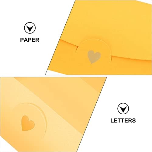 NUOBESTY 10 adet Sevgililer Günü Kartları Zarflar Mini Kalp Zarflar Dekoratif Kağıt Tebrik Kartları Zarflar Sevgililer