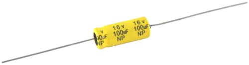NTE Elektronik NPA22M16 Serisi NPA Alüminyum Polarize Olmayan elektrolitik kondansatör, 20 % Kapasite Toleransı, Eksenel
