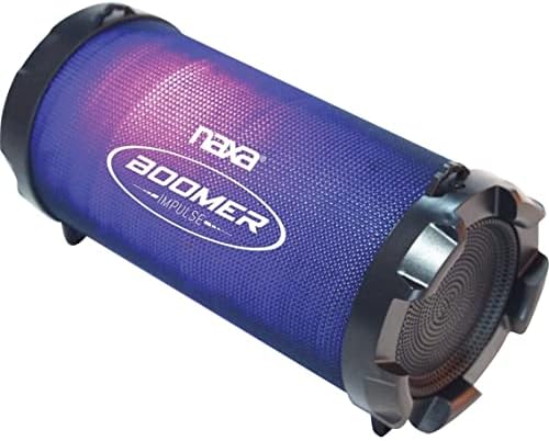 Naxa elektronik NAS - 3087 Boomer dürtü flaş Bluetooth Boombox LED, ışıklar siyah, 5x 4.5x 9.7
