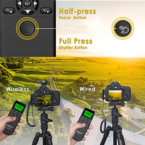 Nikon D750, D5300, D5600, D7200, D7500, Z6, Z7, Z9, D800, D850, Coolpix P1000 için LCD ve HDR ile kablosuz Deklanşör