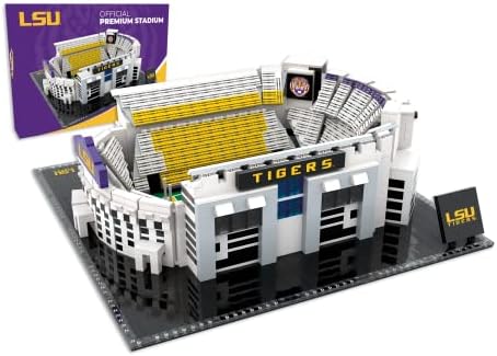 Pro-Lion LSU Tigers Stadyumu Yapı Setleri - 2298 Adet ve Baskılı Çıkartma Grafikleri / 3D Tuğla Bulmaca / Dövüş Kaplanları