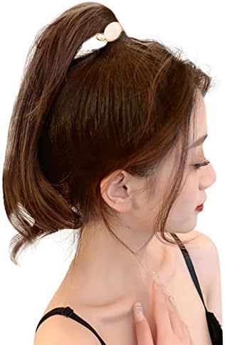 Yetişkin Bantlar Kadınlar için Bayan İnci Kakma Metal Klip Yüksek At Kuyruğu saç tokası Degrade saç aksesuarları Erkekler