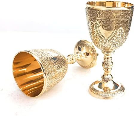 ALADEAN Vintage Kadeh Kadeh / 1x Kraliyet şarap bardakları Kral Arthur Rönesans Ortaçağ Hediyeler Cemaat için, noel