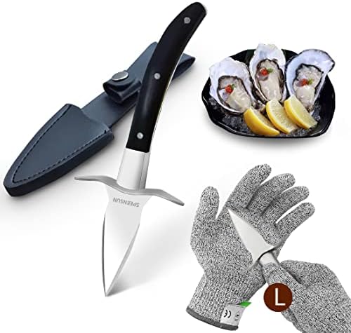İstiridye Bıçağı,İstiridye Bıçağı, Üstün Kaliteli Rahat Ahşap Saplı ve 5 Kollu Korumalı İstiridye Bıçağı Gıda Sınıfı