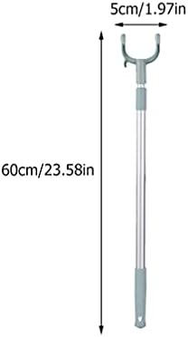 LIFKOME Geri Çekilebilir Giysi Kutup Teleskopik Uzun Ulaşmak Sticks 60-102 cm Ayarlanabilir Kurutmak Kutup Kanca ile