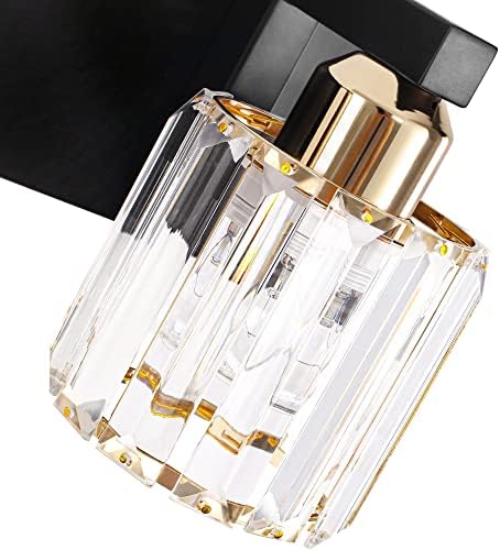 Heircido altın banyo Vanity aydınlatma armatürleri 2 ışık Modern Vanity ışıkları banyo kristal Vanity ışıkları ayna