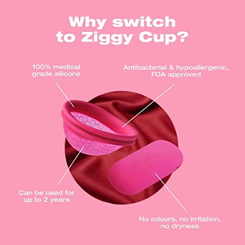 Intimina Ziggy Kupası-Düz Oturmalı Tasarıma Sahip Ekstra İnce Yeniden Kullanılabilir Adet Kupası