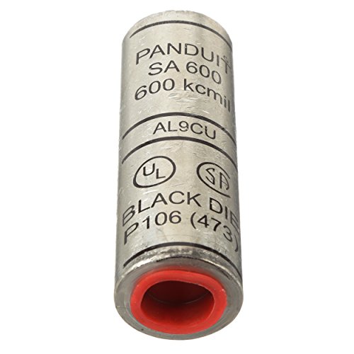 Panduit SA600 - 2 Namlu Kodu İletken Ekleme, Alüminyum, 600 kcmil Alüminyum/Bakır İletken Boyutu, Siyah Renk CBarrel