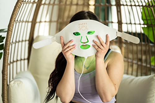 Mutlu Sol ışık terapisi yüz maskesi - ışık terapisi maskesi-cilt bakımı için ışık maskesi-kırmızı ışık yüz maskesi-rahat
