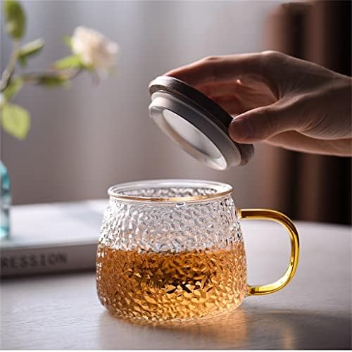 ZHUHW Cam çay bardağı Çay Su Ayırma Kabarcık çay bardağı Ev Su Bardağı Çekiç Desen Cam Bardak filtreli fincan Taşınabilir