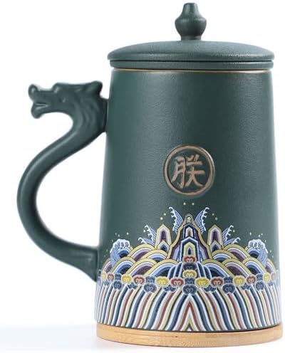 PAYNAN 370 ml Yaratıcı Seramik Fincan Çay Su Ayırma Çay Fincanı Içme Kupa Kung Fu Çay Töreni