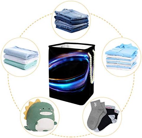NDKMEHFOJ Şerit Flare çamaşır sepeti Sepetleri Su Geçirmez Kirli Giysiler Sıralayıcısı Katlanabilir Yumuşak Saplı