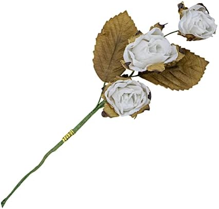 Expo Uluslararası Kumaş Çiçekler (3'lü Paket) Tül, Beyaz