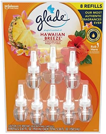 Glade Hawaiin Limited Edition Eklentileri Kokulu Yağlar %25 Daha Fazla Doldurur 8 Ct-Hawaiian Breeze, 8 Adet (1'li