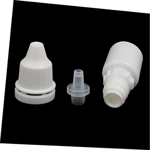 X-DREE 5ml PE Plastik sıkılabilir damlalık Damla Şişe Konteyner Beyaz 2 adet(5ml PE şişe plastik contagocce damla