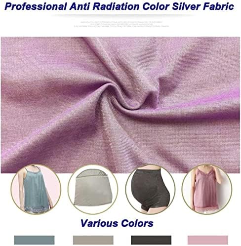 Wzglod Renk Gümüş Elyaf Kumaş RF / EMI / EMF / LF Engelleme / Koruyucu Anti radyasyon iletken Kumaş Hamilelik kıyafetleri