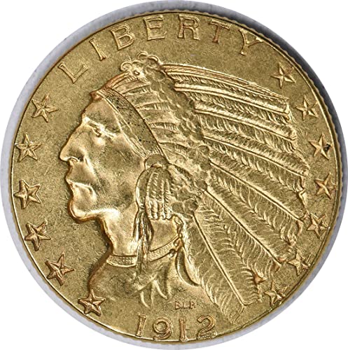 1912 P $5 Altın Hint Sertifikasız AU