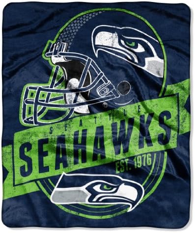 Kuzeybatı NFL Seattle Seahawks Unisex-Yetişkin Raşel Atmak Battaniye, 50 x 60, Büyük Stand