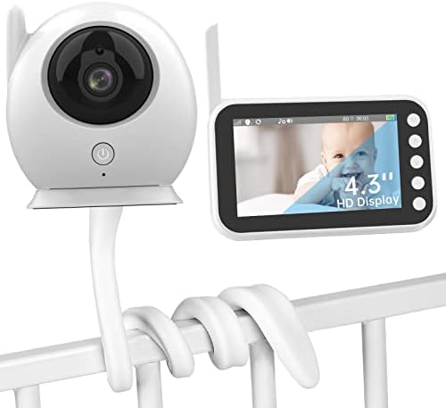 MYPIN Video bebek izleme monitörü Kamera ve Ses ile, kablosuz monitörlü kamera ile 4.3 İnç LCD Ekran Gece Görüş /