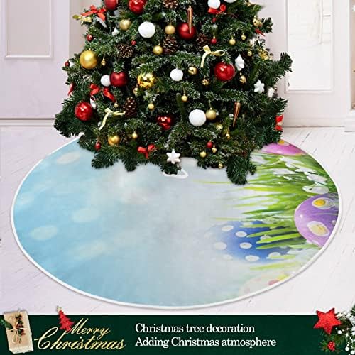 ALAZA Noel Ağacı Etek Dekorasyon, Küçük Mini Ağacı Etek Süsleme 35.4 İnç Paskalya Hediyesi Paskalya Tatili için Ev