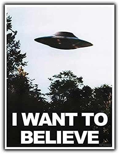 BESTWD X Dosyaları İnanmak istiyorum UFO Metal İşareti Duvar Plak Metal Adam Mağarası