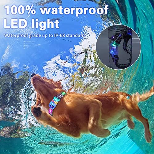 YUSHANG yan serbest bırakma tokası kızdırma köpek tasması ışık-Led köpek tasması şarj edilebilir su geçirmez-Süper