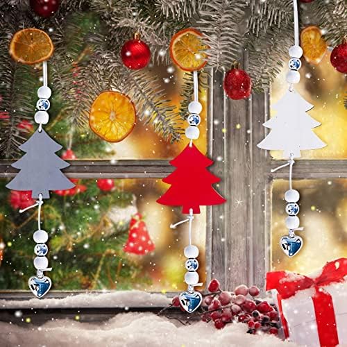 6 ADET Noel Kolye Noel Ağacı Kapı ve Pencere Süslemeleri Noel Ağacı Çan Kolye Noel Ağacı Süsler Pil Çelenk ile