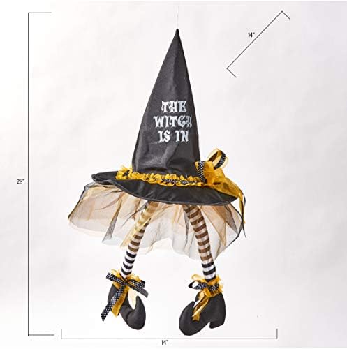 İthalata Değer 28 Asılı Sarkan Bacaklar cadı Şapkası, Siyah, Beyaz, Sarı