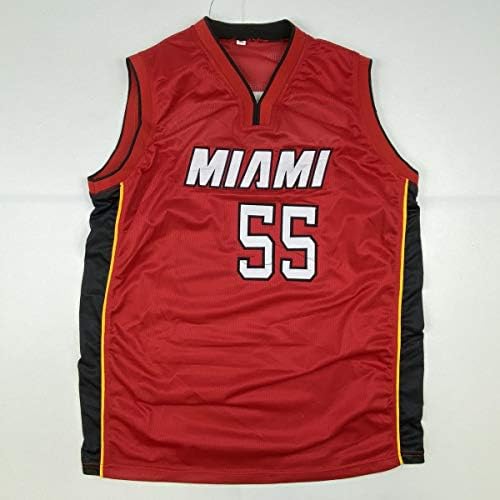 İmzalı / İmzalı Duncan Robinson Miami Kırmızı Basketbol Forması JSA COA