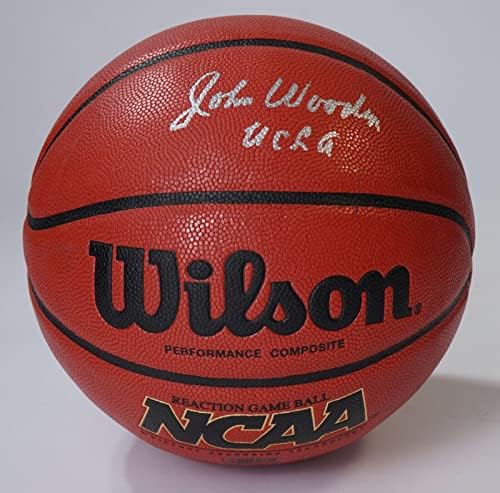 John Wooden İmzalı UCLA Bruins Basketbol PSA / DNA COA İmza Topu Purdue 4616-İmzalı Kolej Basketbolları