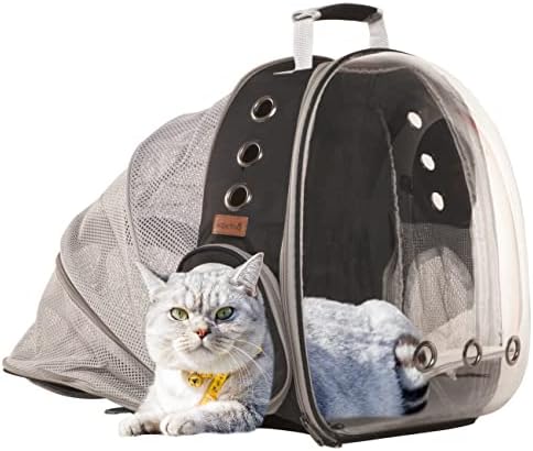 XZKING Kedi Sırt Çantası Taşıyıcı Kabarcık Köpek Kedi Bookbag Taşıyıcı, Kedi Kabarcık Sırt Çantası Havayolu Onaylı