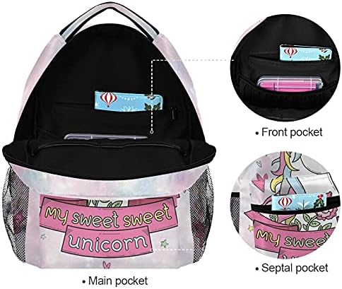 ZOEO Kızlar okul sırt çantası Unicorn Sihirli Galaxy Pembe Bookbag Çantası Yürüyüş Seyahat Paketi Öğrenci için 3th