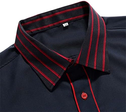XXBR 2022 Yeni Erkek Gömlek, bahar uzun kollu elbise Düğme Aşağı Gömlek Renk Bloğu Patchwork İş Casual Gömlek Tops