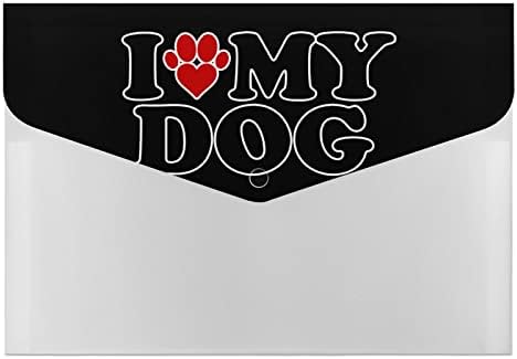 Köpeğimi Seviyorum Pençe Akordeon dosya düzenleyici Genişleyen Dosya Klasörü 6 Cepler Dosya Tutucu Okul Ev Ofis için