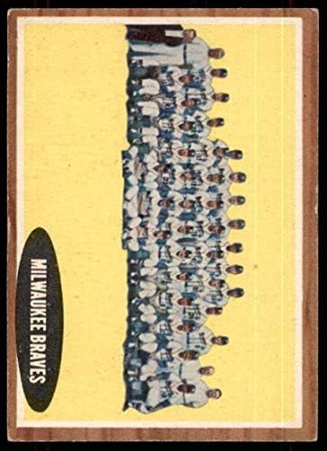 Milwaukee Braves TC Kartı 1962 Topps 158-Slabbed Beyzbol Kartları