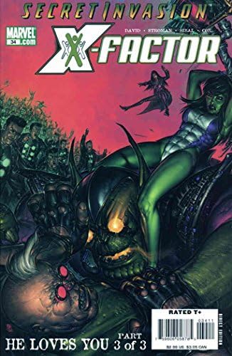 X Faktörü (3. Seri) 34 VF / NM ; Marvel çizgi romanı / Peter David Gizli İstila