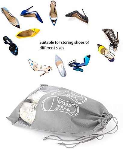 Ayakkabı Çantaları, ayakkabı organizatörü Ayakkabı Seyahat Çantası Ev Kumaş Şeffaf Ayakkabı için İpli ile (bez ayakkabı