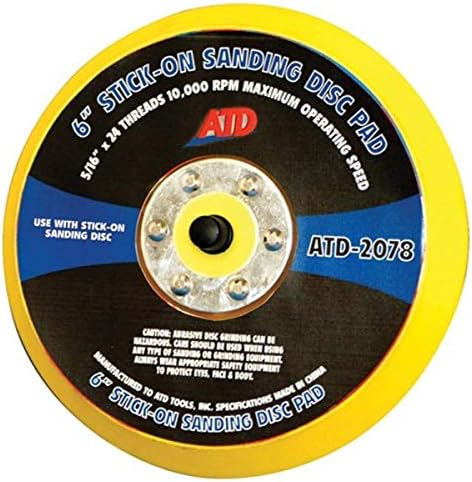 ATD Tools 2078 6 Yapışmalı Zımpara Diski Pedi