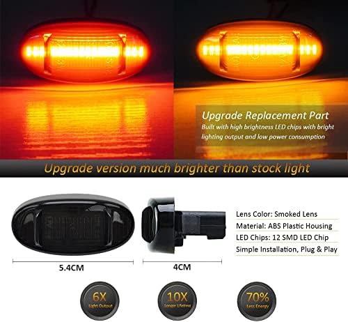 Bestview LED yan ikaz lambaları Montaj Amber ＆ Kırmızı 2011-2022 için Ford F250 F350 F450 F550 Süper Görev Çift Yataklı