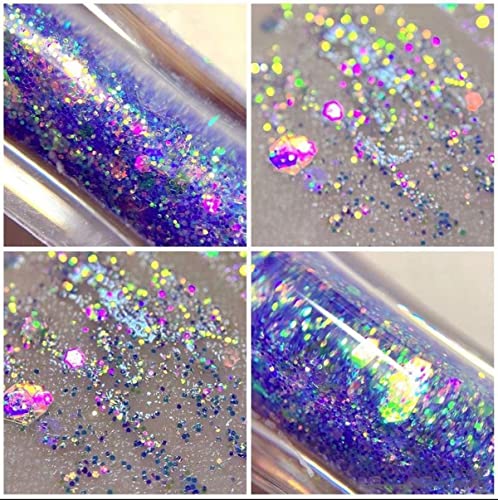 HEXZE Sıvı Glitter Göz Farı, metalik Glitter Pırıltılı Göz Görünüyor Su Geçirmez Uzun Ömürlü Çabuk Kuruyan Köpüklü