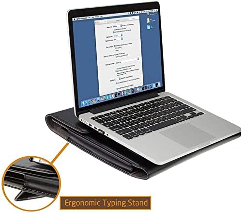 Broonel Siyah Deri Folio Kılıf-ASUS Zenbook Duo 14 UX482 14 Dizüstü Bilgisayar ile uyumlu