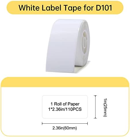 D101 Etiket Makinesi 2 Bantlı-12 * 40mm Beyaz etiket kağıdı ve 25 * 60mm Beyaz etiket kağıdı