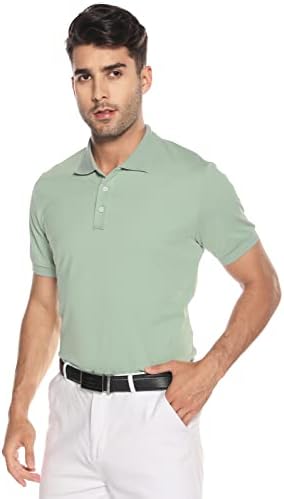 ATFORNA Erkek polo gömlekler Kısa Kollu Nem Esneklik Kuru Fit Performans golf gömlekleri Yakalı Tenis Gömlek
