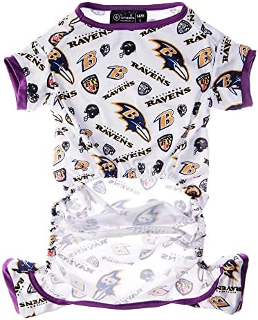 Littlearth Unisex-Yetişkin NFL Baltimore Kuzgunları Evcil Hayvan Pijamaları, Takım Rengi, X-Large